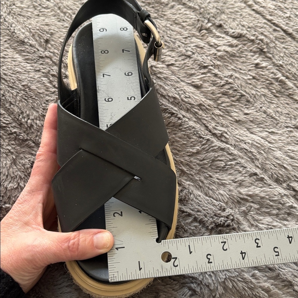 Prada Women's Black Crisscross platform Espadrille Sandals Shoes size 36.5 - Picture 8 of 9